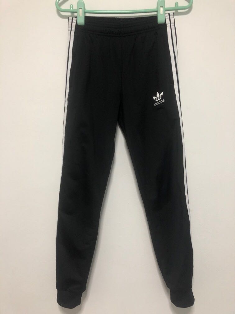 adidas triple black track pants