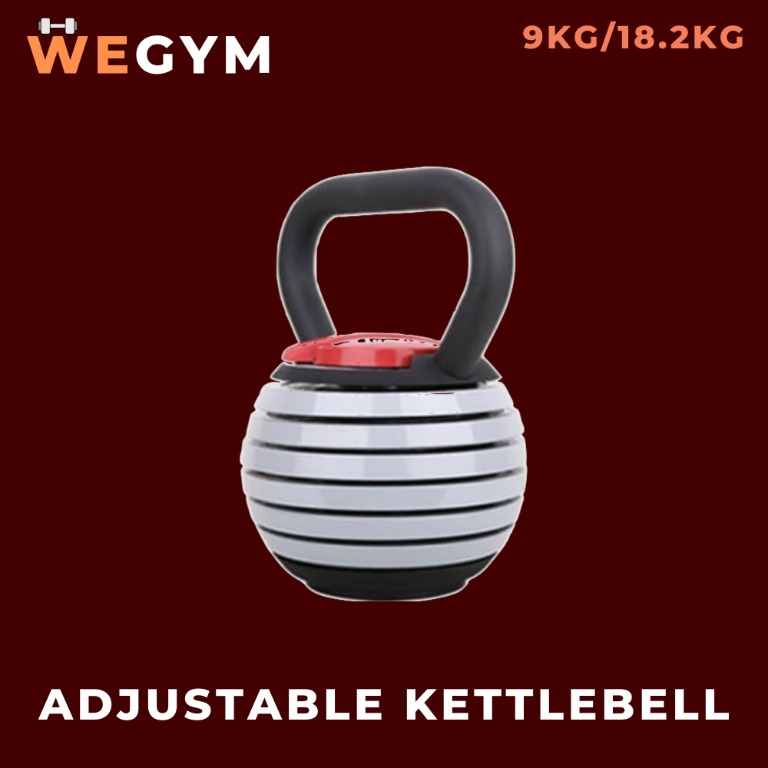 INSTOCK Adjustable Kettlebell Weights 9KG 20LBS 18KG 40LBS
