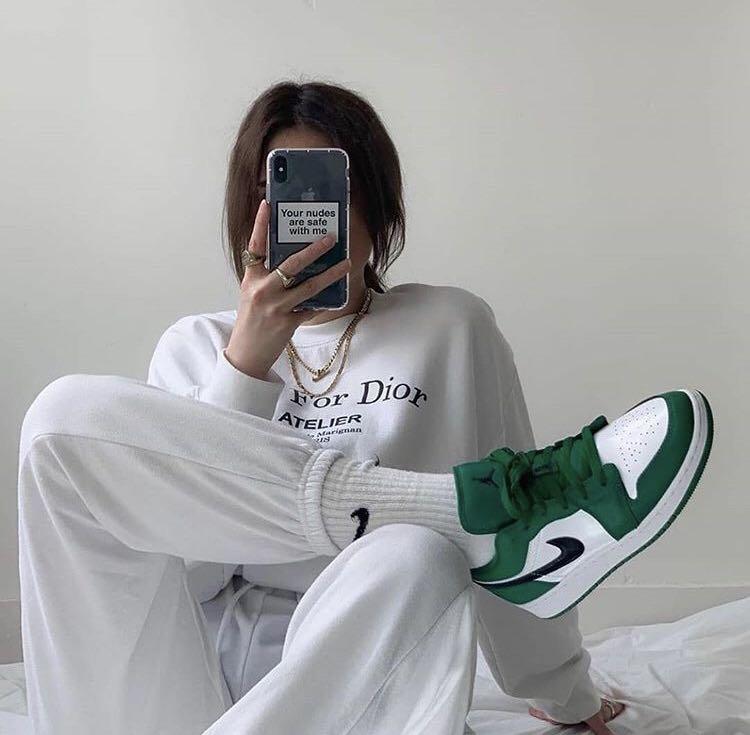 Air jordan 1 Lowcut Pine green Men s Fashion Footwear Sneakers