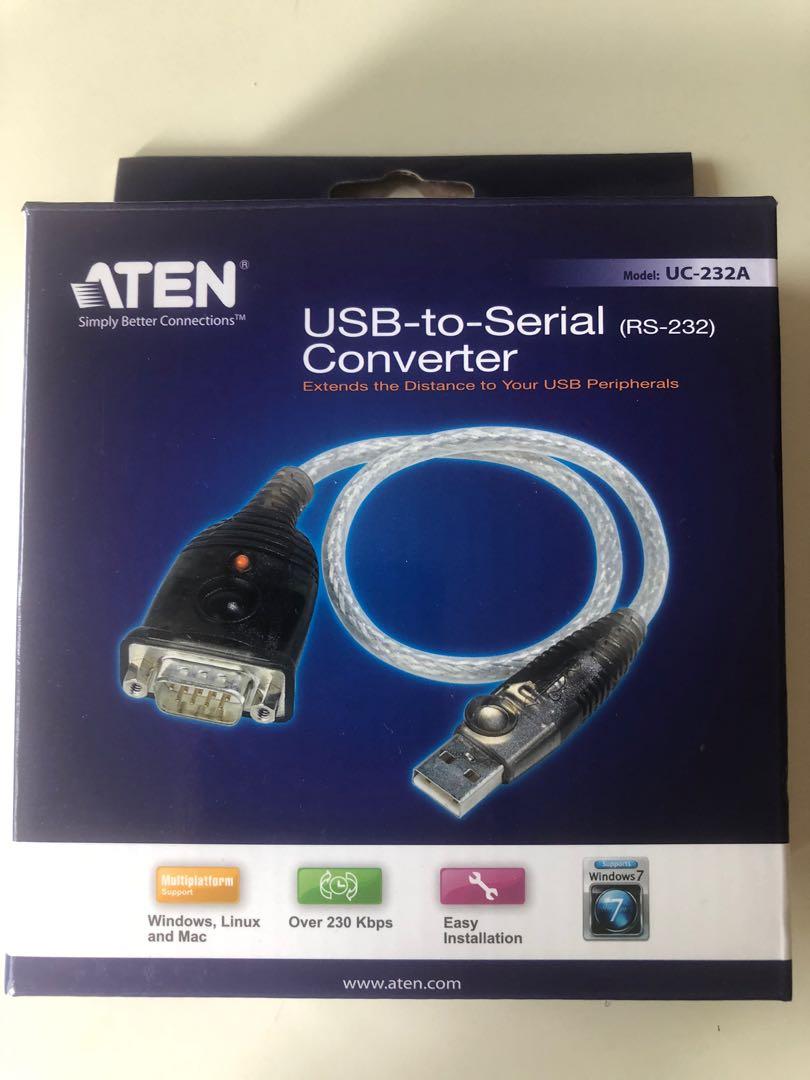 ATEN UC-232A USB to serial converter, Computers & Tech, Parts ...