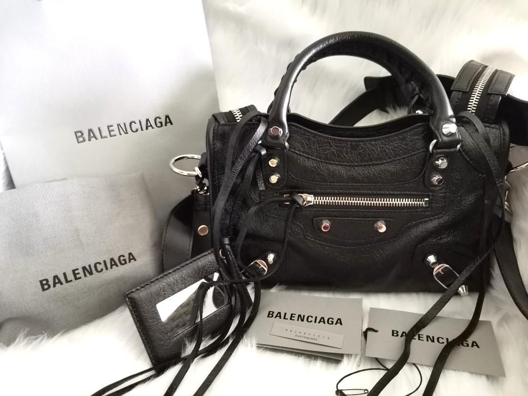 Womens Neo Classic Mini Handbag in Black  Balenciaga US