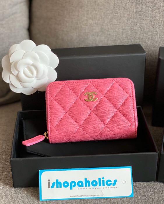 SOLD! CHANEL 20s Pink Caviar Zippy Coin Purse, Luxury, Bags & Wallets on  Carousell