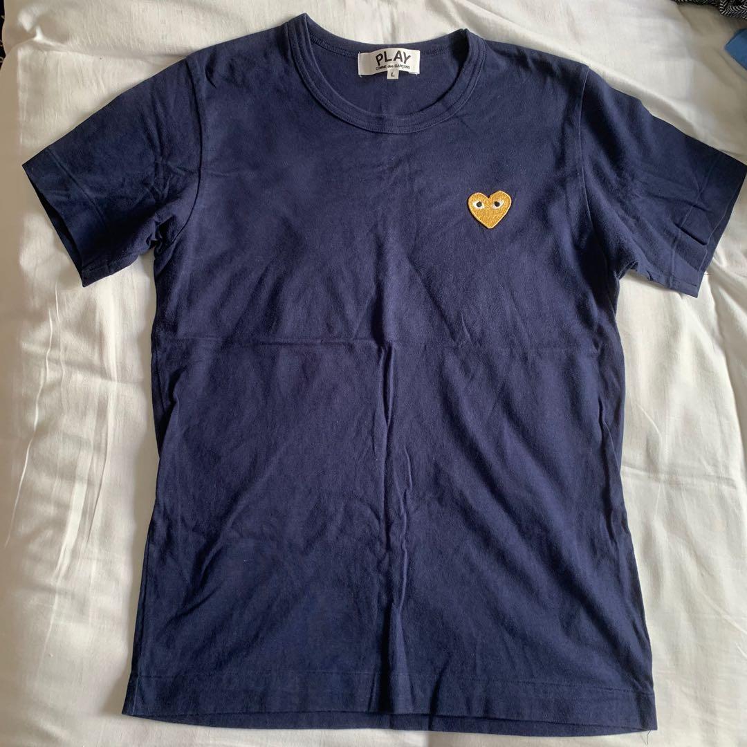 Cdg navy t shirt top