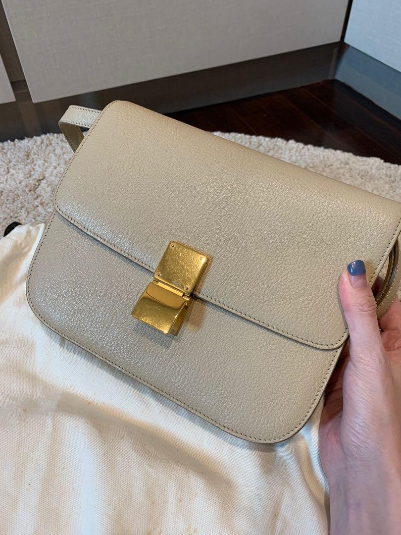 Celine box hotsell bag goatskin