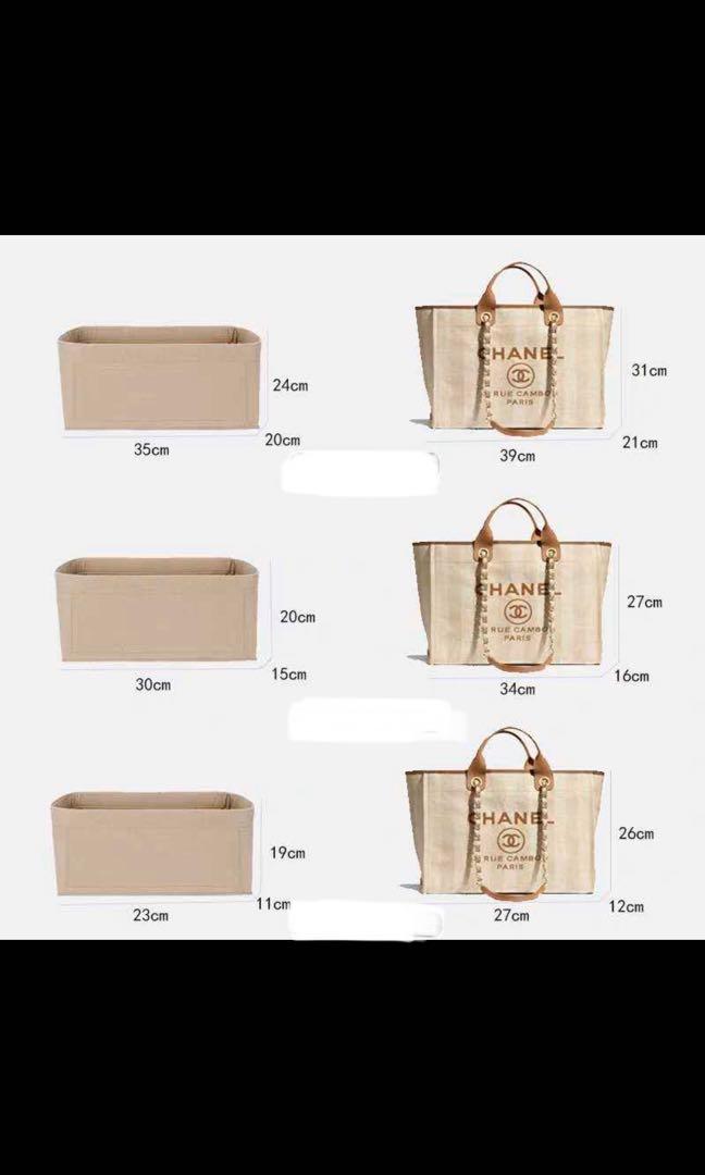 Chanel Deauville Canvas Tote Organizer Insert, Bag Organizer with Laptop  Compartment and Single Bottle Holder