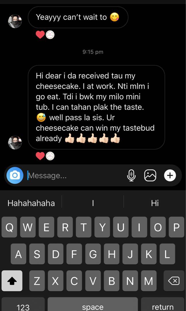 Cheesecakes (Category: Homemade Bakes) located in Singapore. Submitted by love_aliceee (Listing ID 1006867038, Image 3). Description: Customers Reviews❤️ Slots are always limited everyday. .