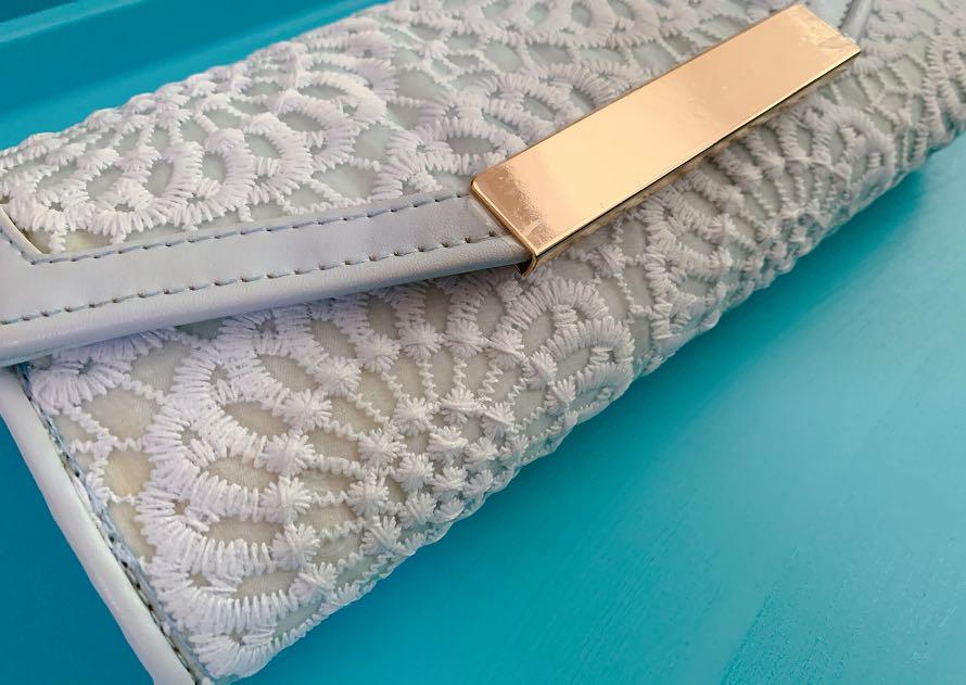 teal clutch bag new look