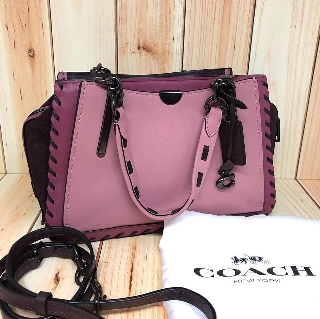 Coach Dreamer Color Block Whipstitch 28 19 9 True Pink Multi