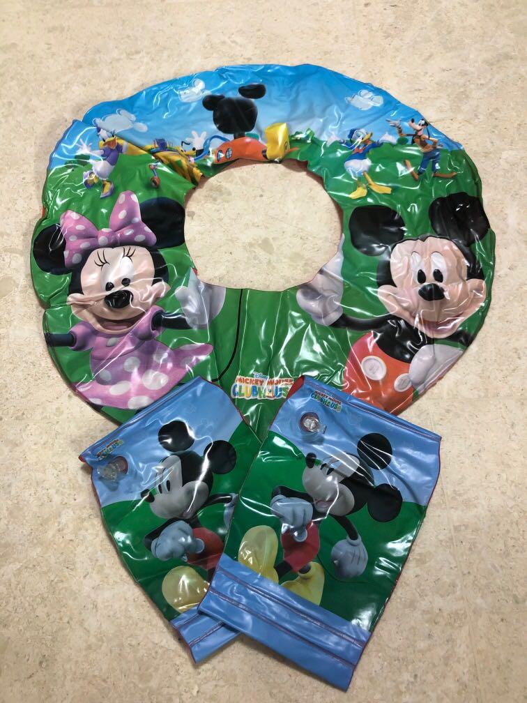 Disney Mickey Mouse Clubhouse Swimming Set - Swim Ring & Arm Floats ...
