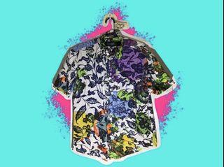 Floral psychedelic polo