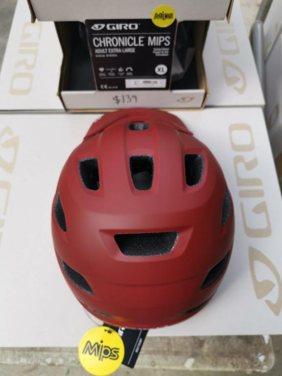 Giro Chronicle MIPS Bicycle Helmet Matt Dark Red Xtra Large 61 65cm