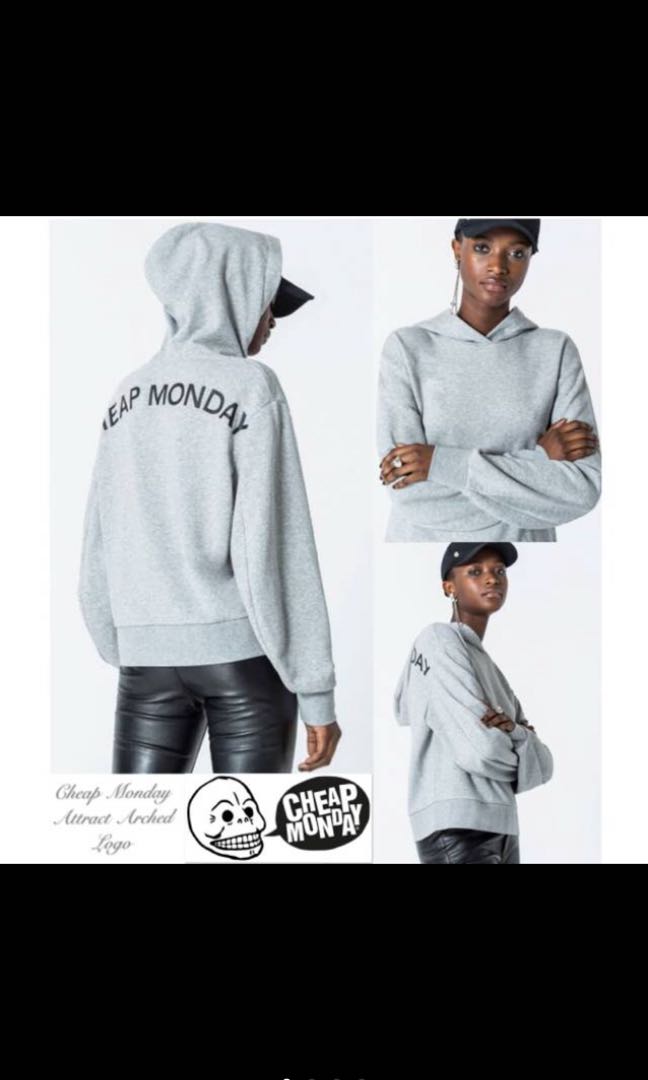 Hoodie Cheap Monday attract grey Fesyen Pria Pakaian Atasan di Carousell