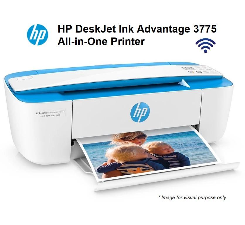 HP DeskJet Ink Advantage 3775 All-in-One Printer (Blue) (Category: Printers, Scanners & Copiers) located in Quezon City. Submitted by asdiph (Listing ID 1005820733, Image 1). Description: ♥️ BRAND NEW ♥️ HP DeskJet Ink Advantage 3775/76/77 All-in-One Printer with 1 year limited warranty Print, copy, scan, wireless INK: HP680 BLACK HP680 TRICOLOR Get low-cost color and all the power you need in amazing, compact style. Print, scan, and copy from vi