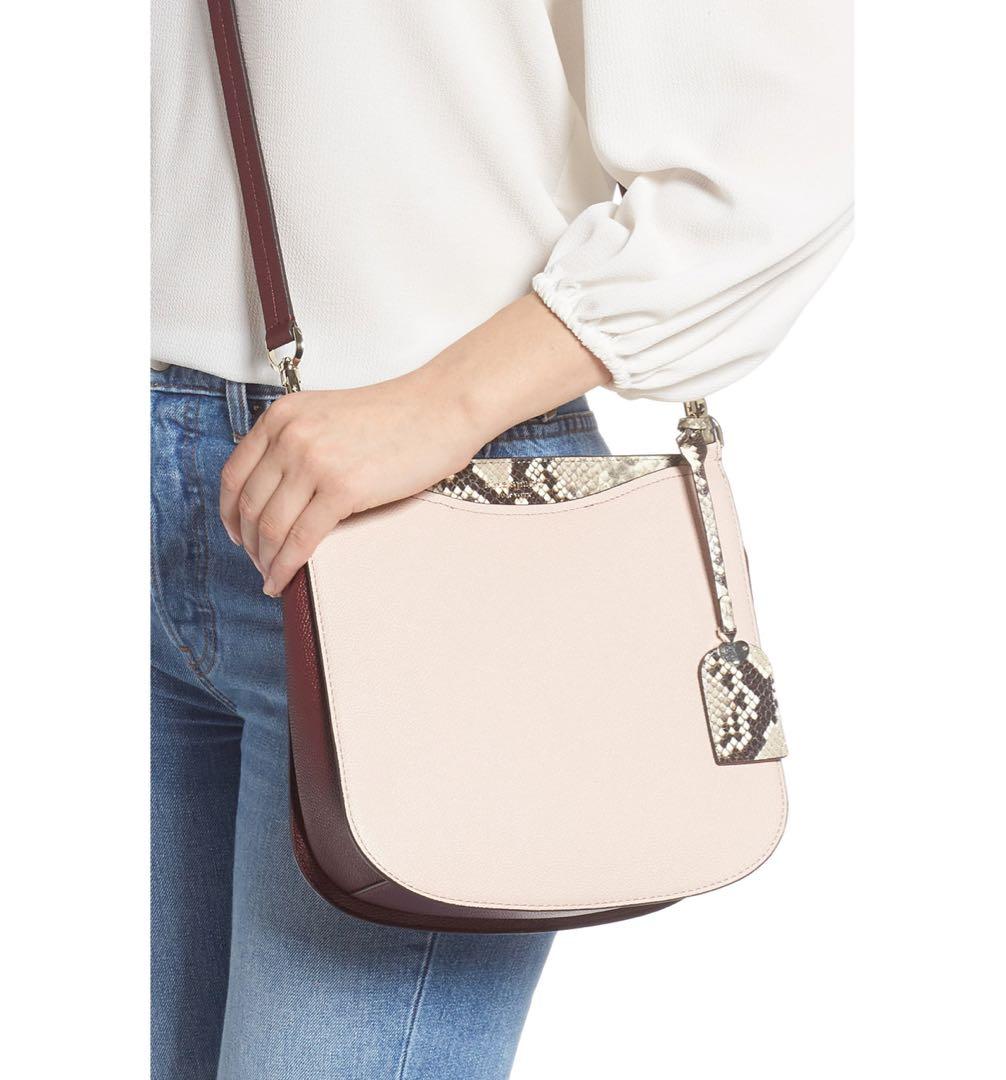 In Stock Kate Spade Margaux Large Crossbody Snake a Embossed