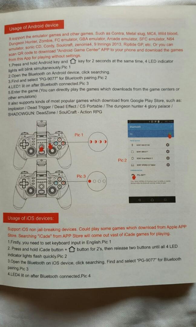Ipega wireless controller (Category: Controllers) located in Singapore. Submitted by andt66 (Listing ID 1006991747, Image 3). Description: -For Android ,IOS and windows.. -Brand New in box. -Rechargeable -Bluetooth connection.