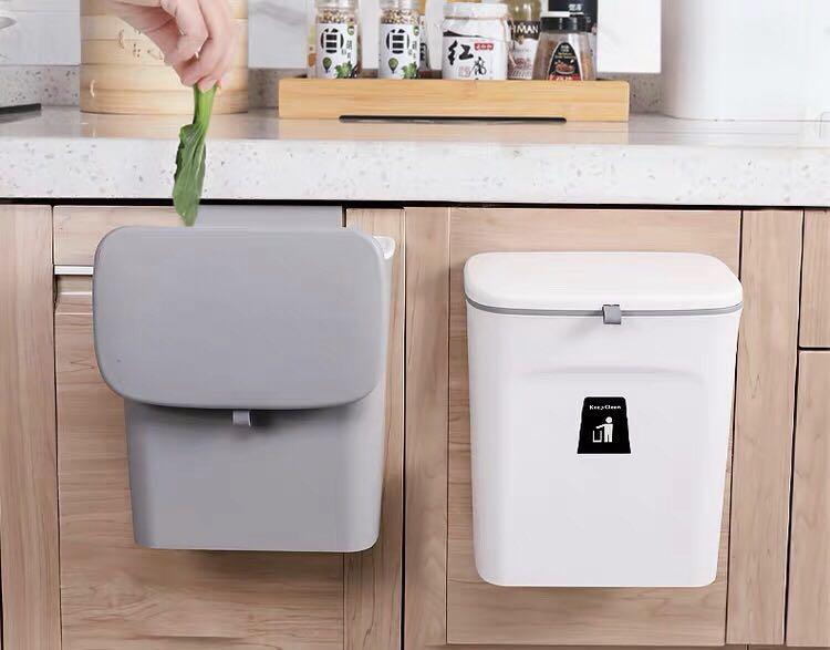 Kitchen Hanging Trash Can,Trash Bin Portable Car Trash Can ...