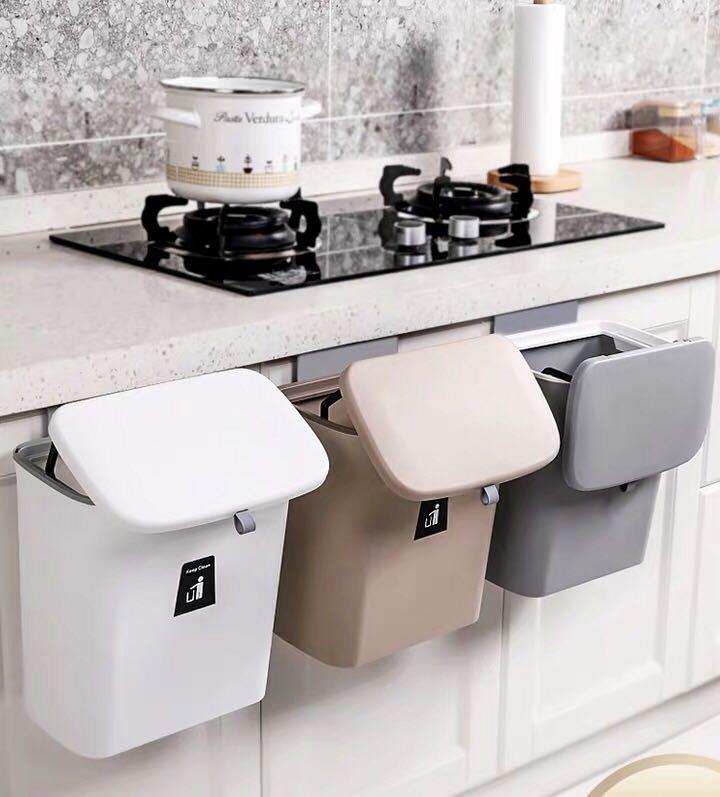 Kitchen Hanging Trash Can,Trash Bin Portable Car Trash Can ...
