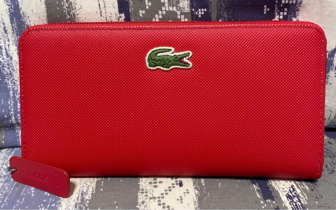 lacoste red wallet