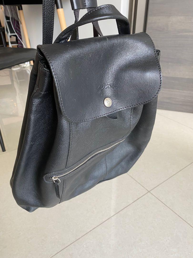 longchamp le foulonne leather backpack