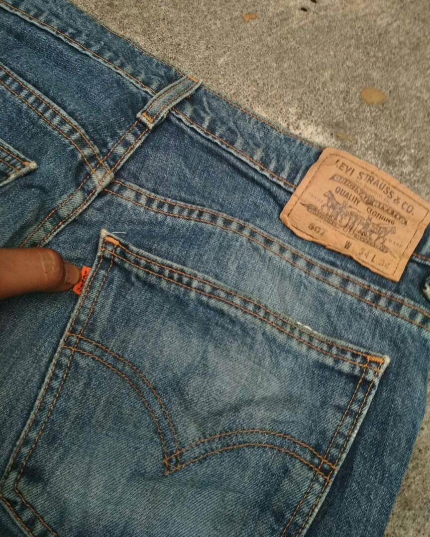 levis 607 orange tab