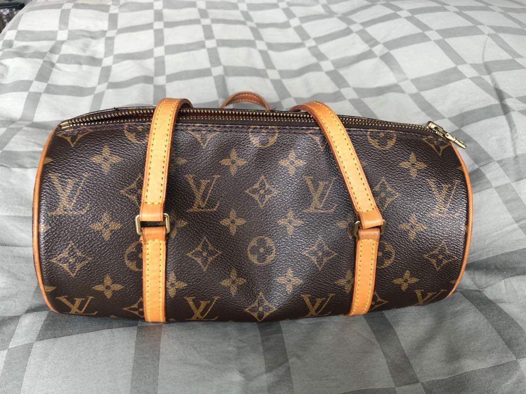 Papillon cloth handbag Louis Vuitton Brown in Cloth  32290983