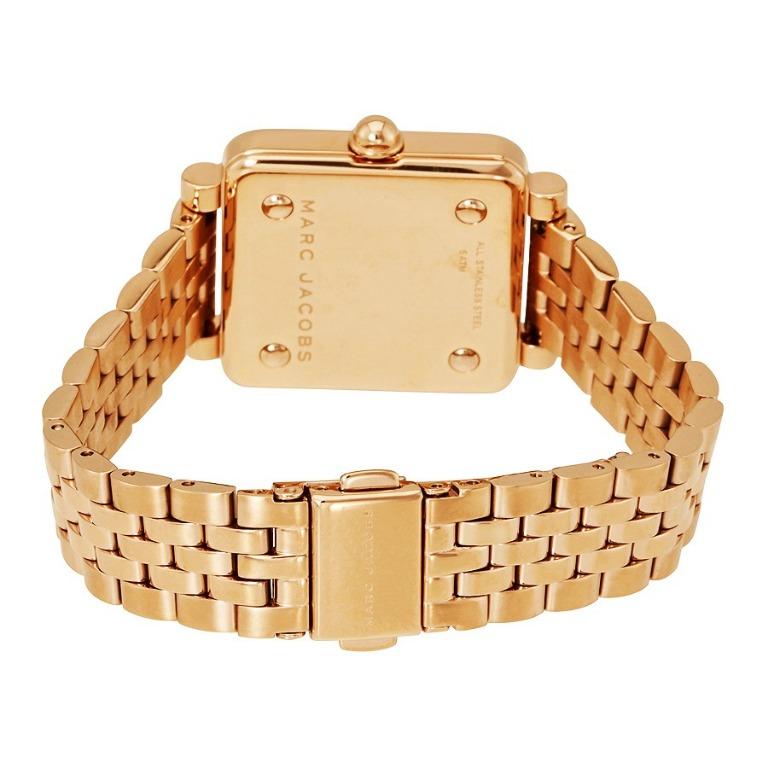 Marc Jacobs Vic Black Black Ladies Rose Gold Tone Watch MJ3514