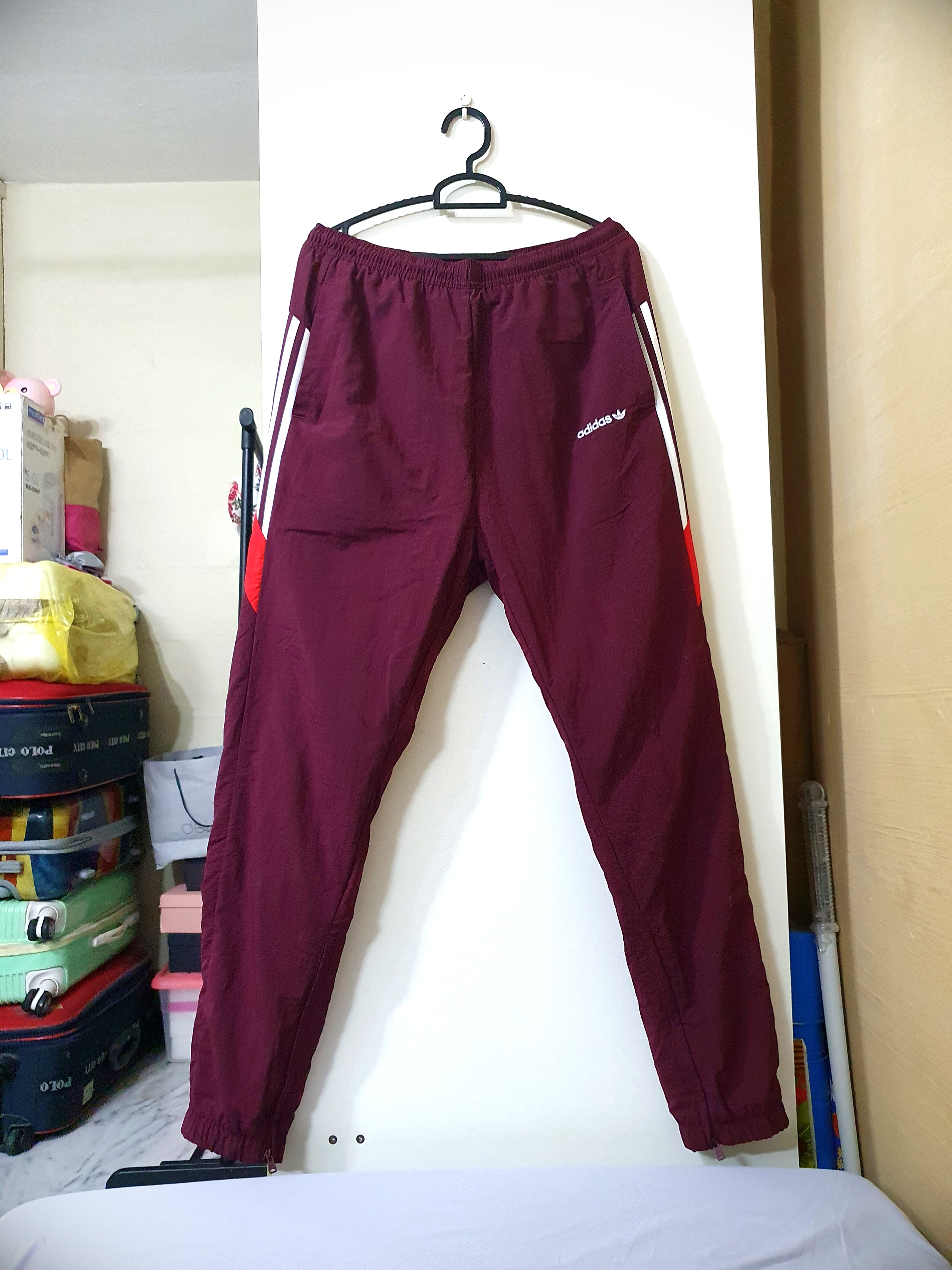 adidas Originals Burgundy Velour Bb Track Pants in Purple  Lyst