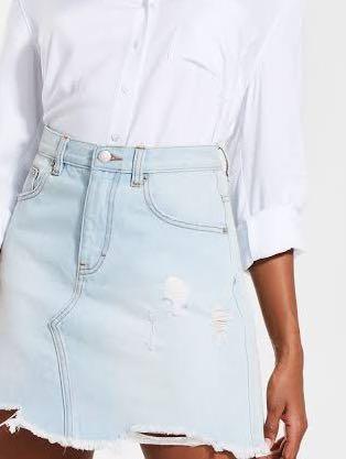 White denim hot sale skirt dotti