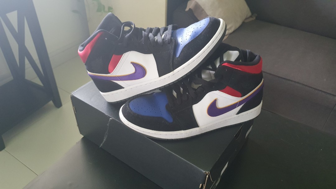 Nike Air Jordan 1 Mid LAKERS TOP 3 Men s Fashion Footwear