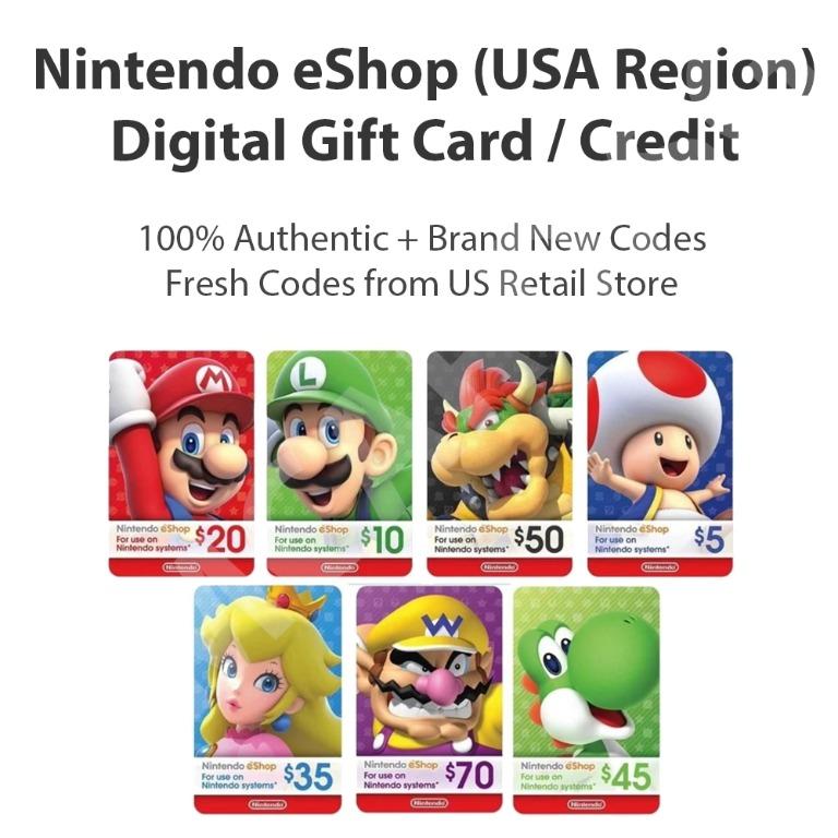 nintendo 100 gift card