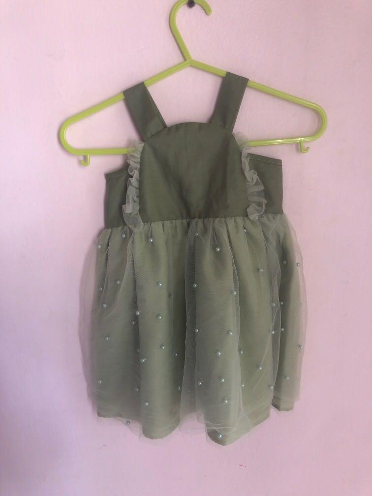 baby girl olive green dress