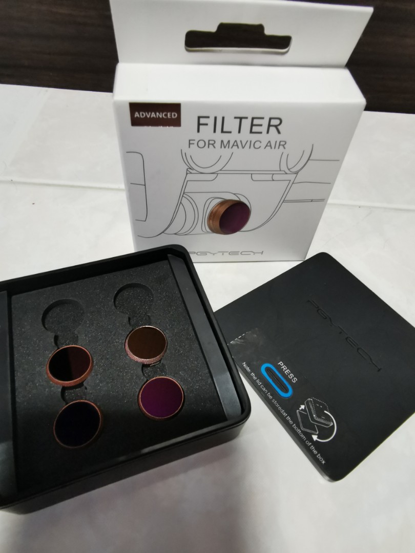 Pgytech Polorised Nd Filter For Dji Mavic Air Photography Drones On Carousell Dji mavic 2 pro drone filtedji mar nd 4 8 16 32 camera filters for dji mavic 2 pro polarizing uv star6 camera filter accessories. carousell