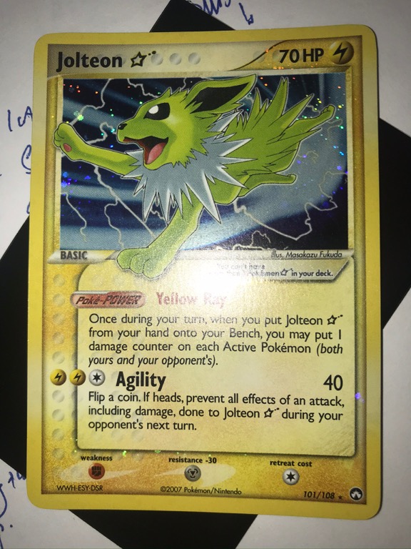 Pokemon Gold Star Jolteon Mint Toys Games Board Games Cards On Carousell