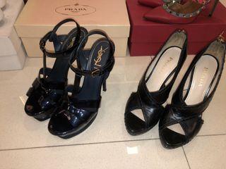 Prada and YSL heels