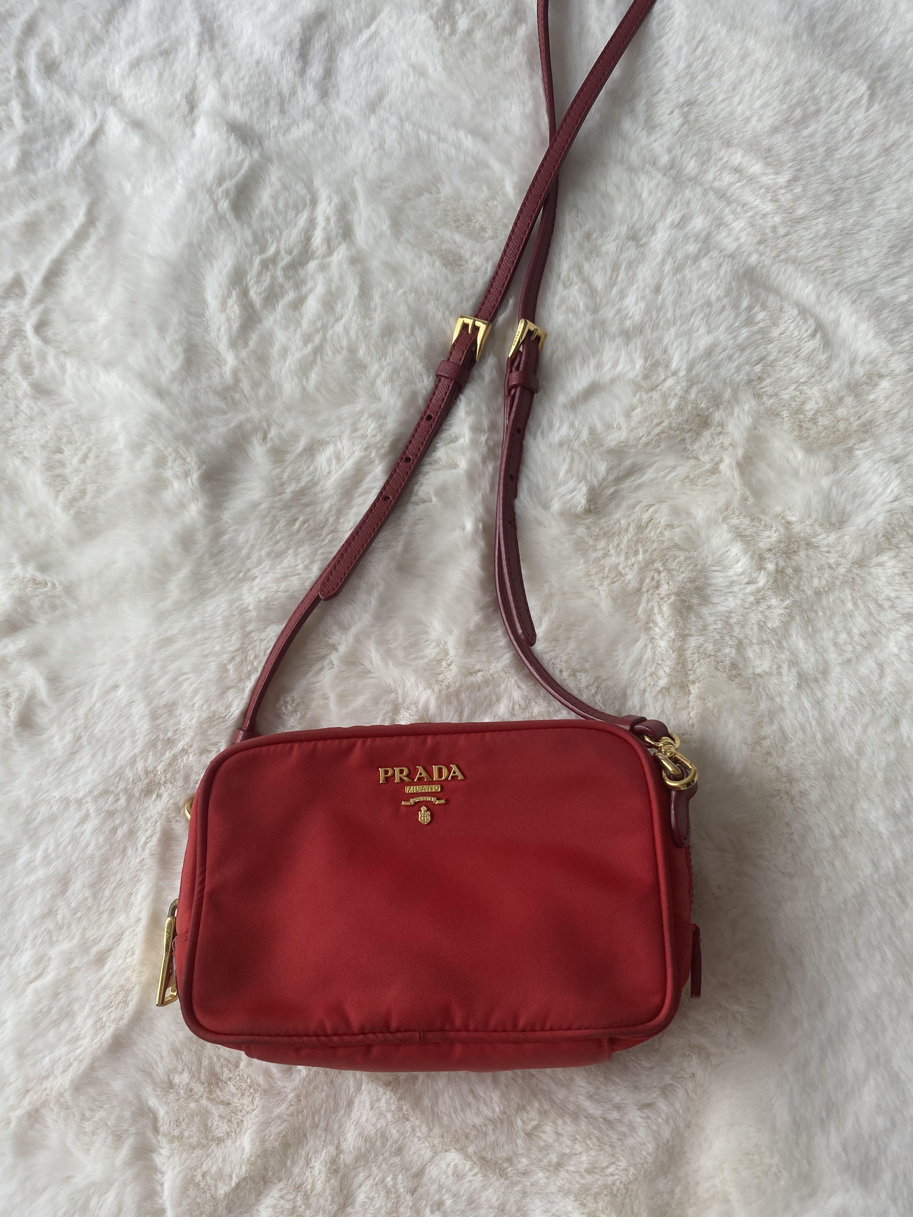 prada sling bag red