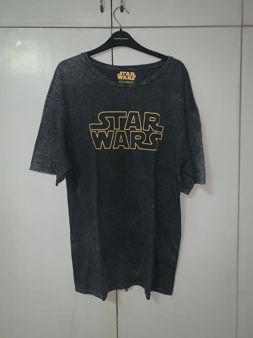 Pull Bear Star Wars tshirt Men s Fashion Tops Sets Tshirts