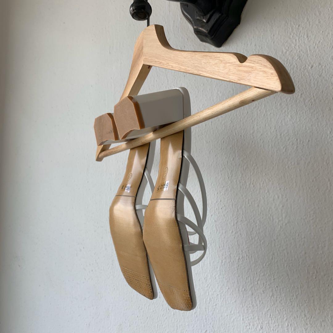 strappy block heel mules