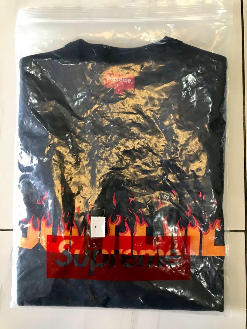 Supreme Flame Tee S Size FW19, Men's Fashion, Tops & Sets, Tshirts