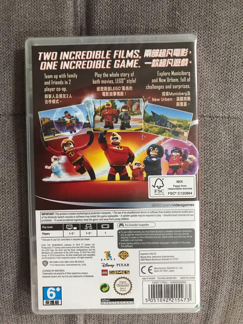 Switch LEGO the Incredibles, Video Gaming, Video Games, Nintendo