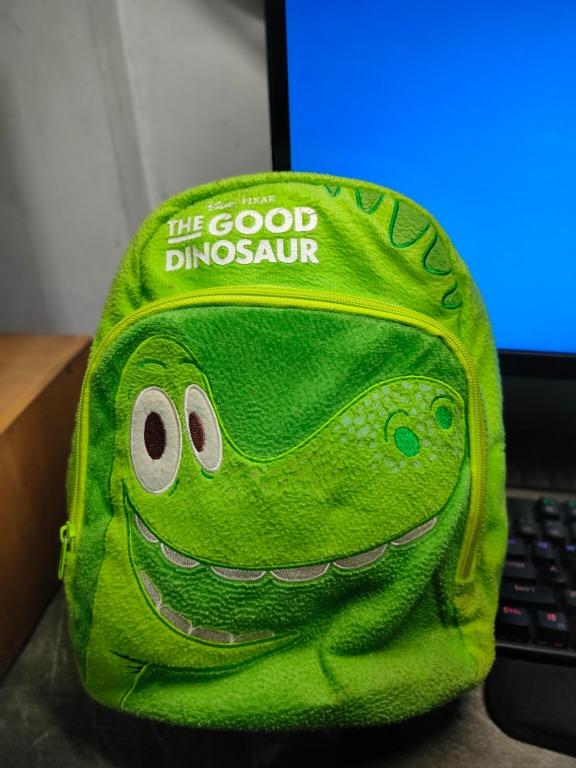The Good Dinousaur Green Plush Backpack (Category: Diaper Bags & Wetbags) located in Manila. Submitted by anneesp (Listing ID 1007065300, Image 1). Description: Measurement: 10 inches in height Model: KOMIC 50-2-221-2506 Needs washing only due to storage #backpack #dinosaur #thegooddinosaur #disney #disneybackpack.