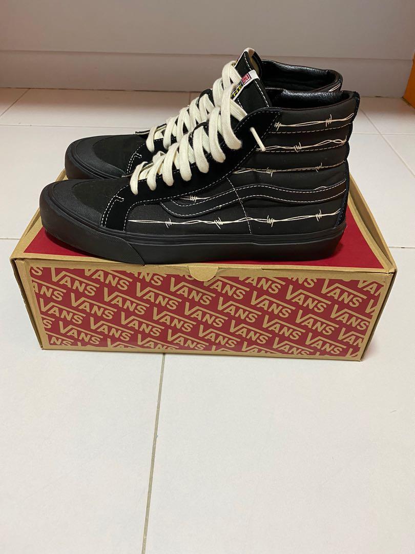 vans sk8 hi barbed wire