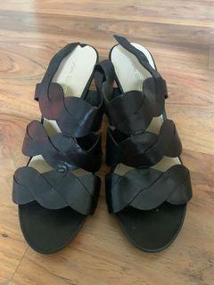 Via Spiga black sandals with heels