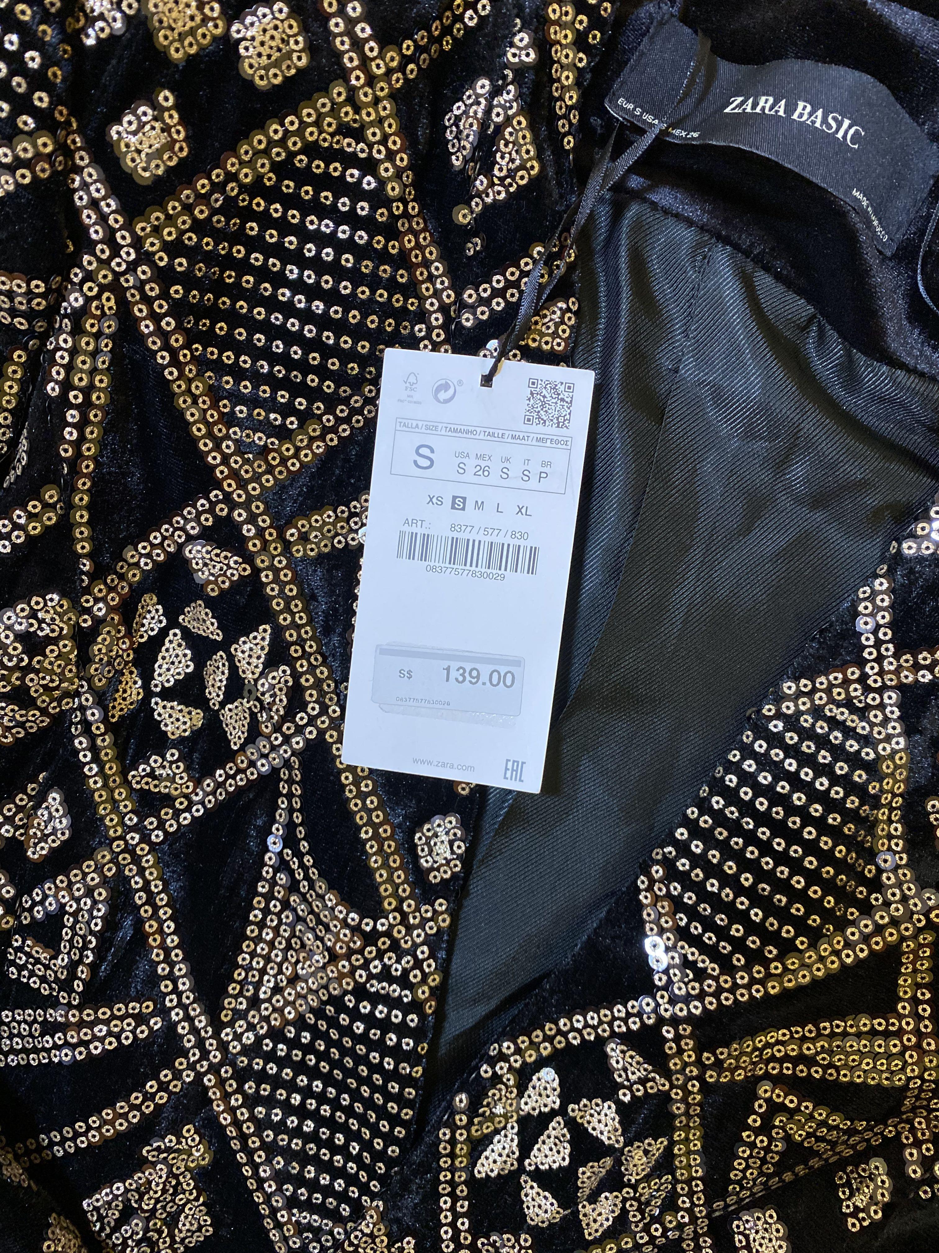 Gold sequin blazer zara hot sale