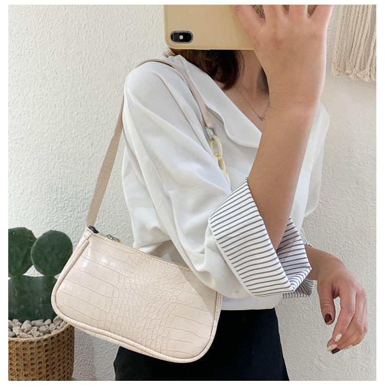 White croc print hotsell bag