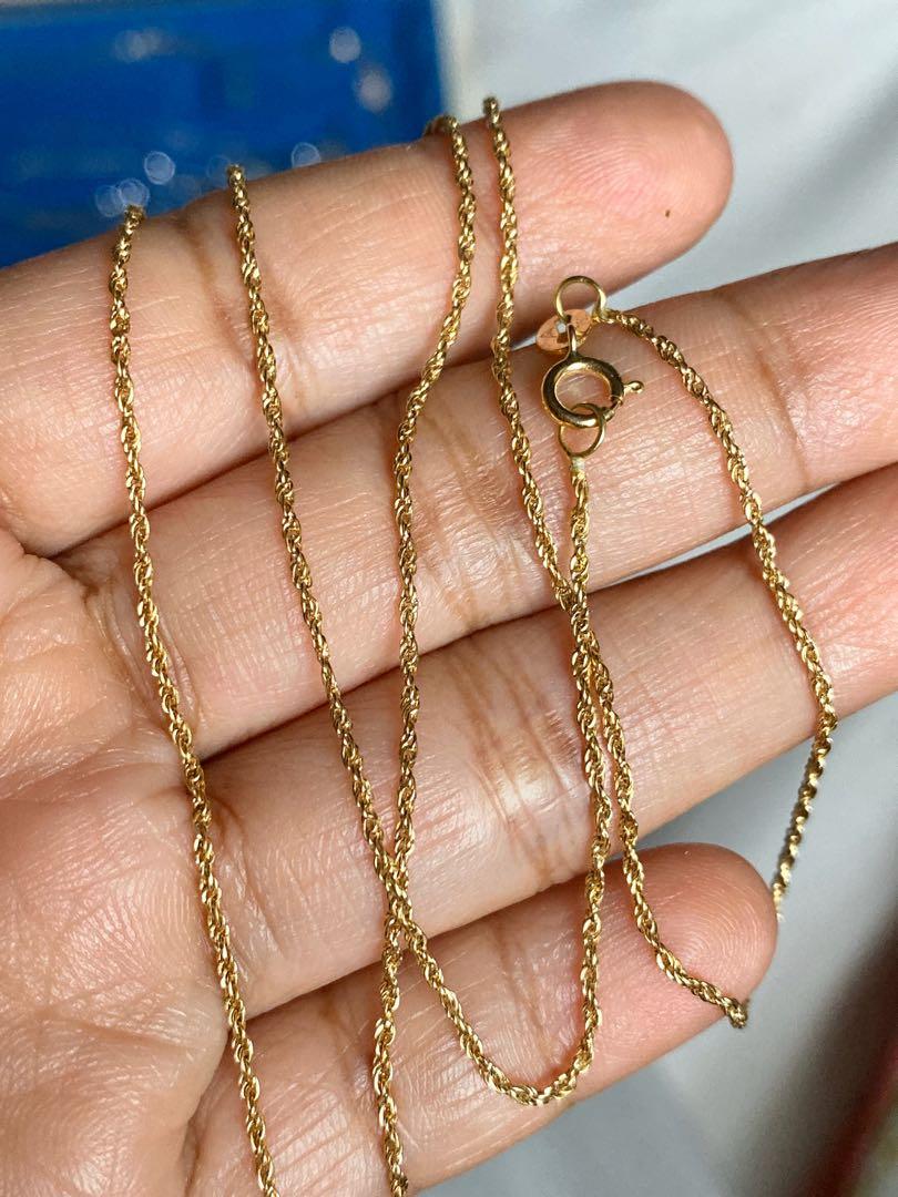 18K Rope Style Chain Necklace, Women's 