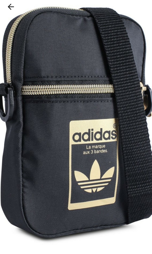 Black and gold adidas man bag new arrivals