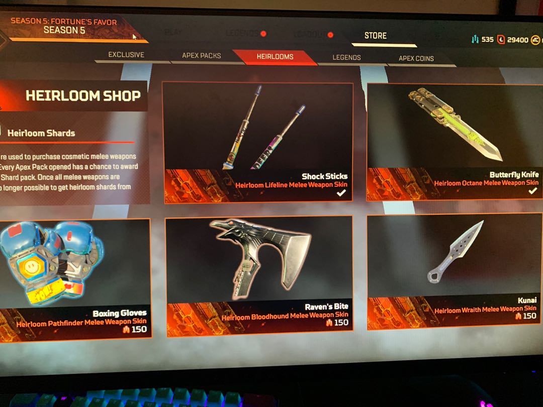 Apex Legends Account 2 Heirlooms Toys Games Video Gaming Video Games On Carousell Heirlooms are an ultra rare set of cosmetic items in apex legends. apex legends account 2 heirlooms