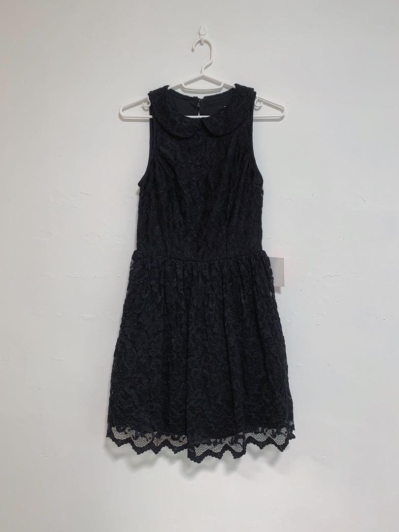 asos black lace dress