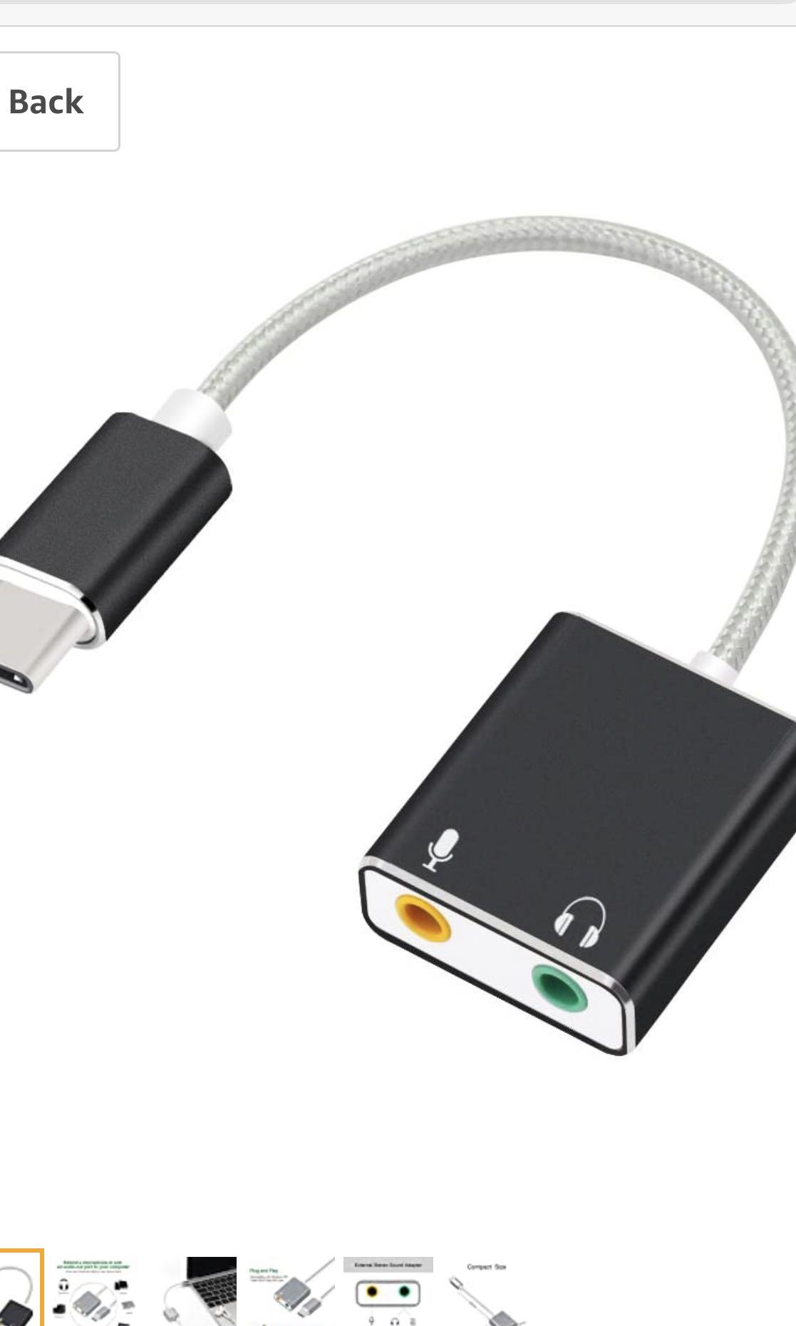 usb c headphones on laptop