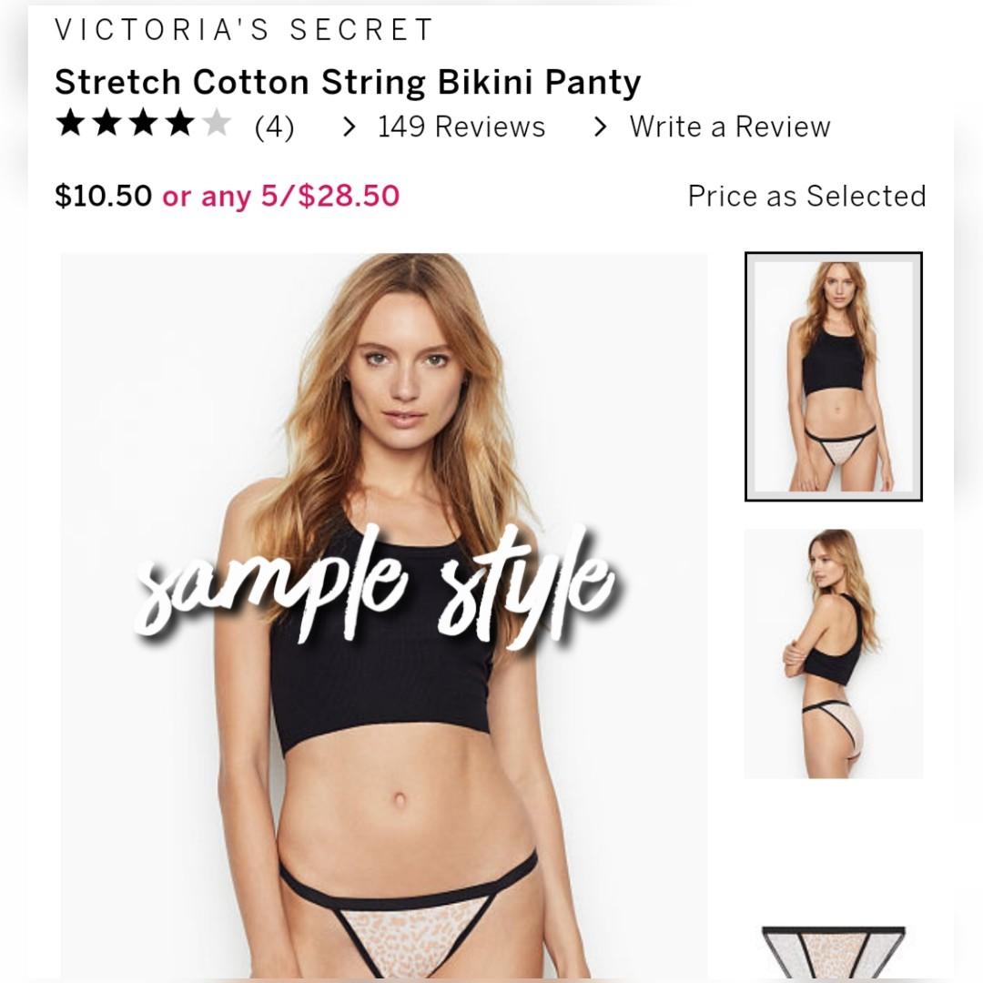Victoria's Secret Stretch Cotton String Bikini Knickers